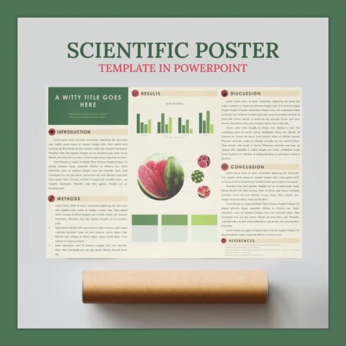 Science Poster Template In Powerpoint | Warm Blue | | Academic Or Research Poster Template.