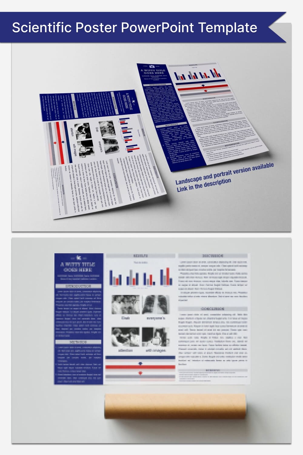 Science Poster Model In Powerpoint | "Blue Ribbon" Horizontal - Pinterest.