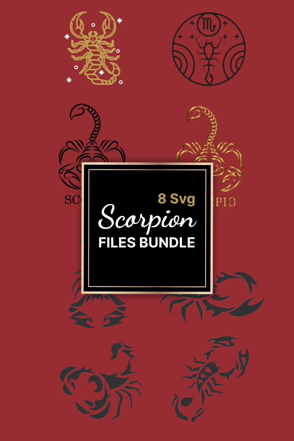 scorpion svg files bundle pinterest 436