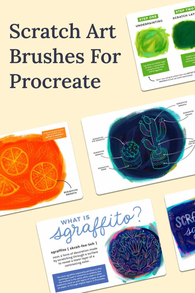 Scratch Art Brushes for Procreate – MasterBundles