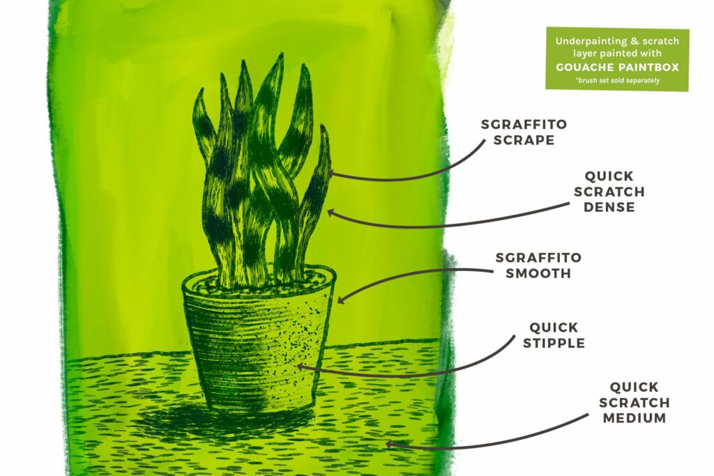 Scratch Art Brushes for Procreate – MasterBundles
