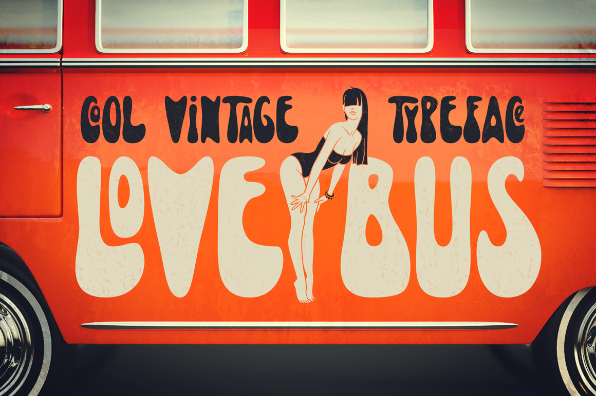 Lovebus Font Facebook image.