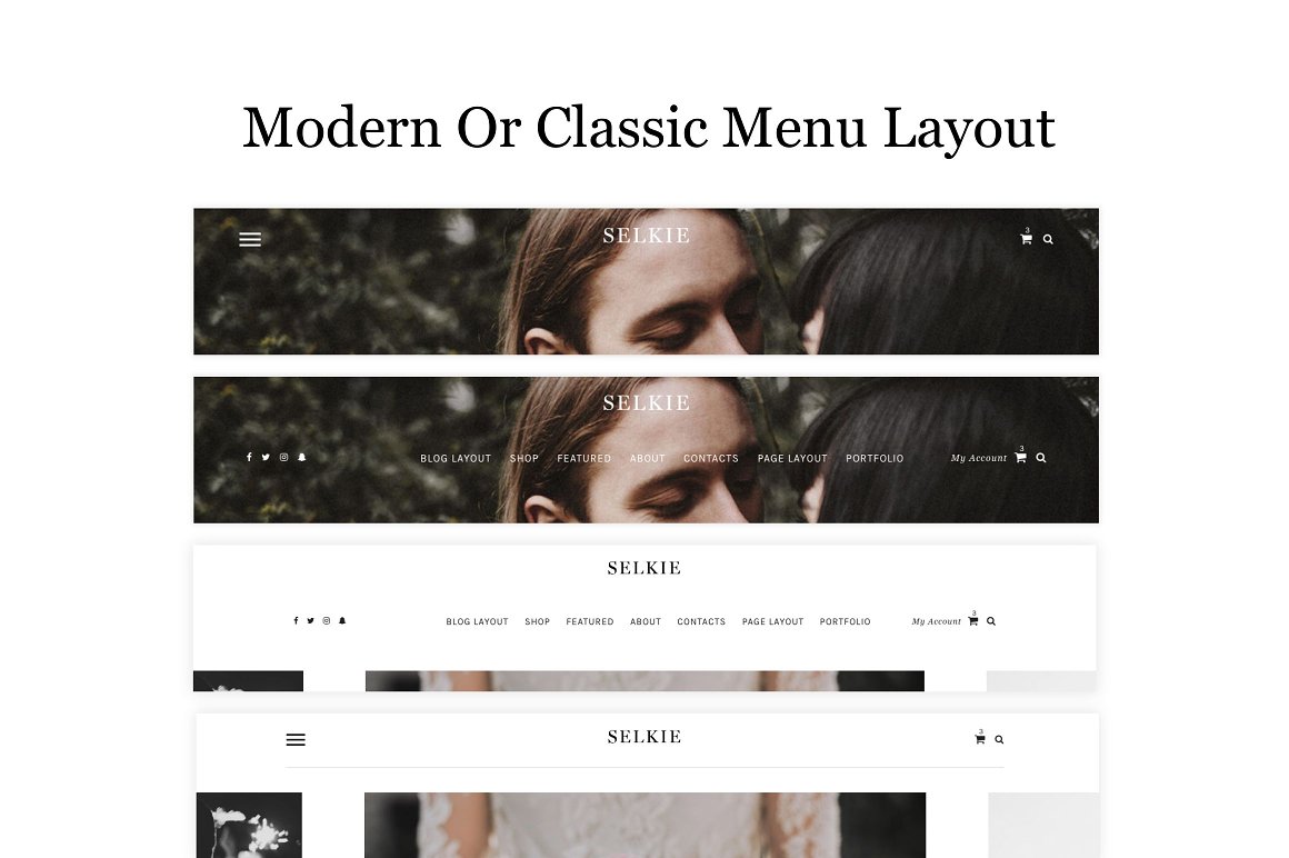 Modern or classic menu layout on a white background.