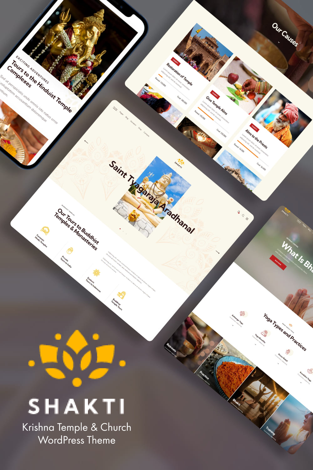 Shakti - Krishna Temple & Church WordPress Theme - Pinterest.