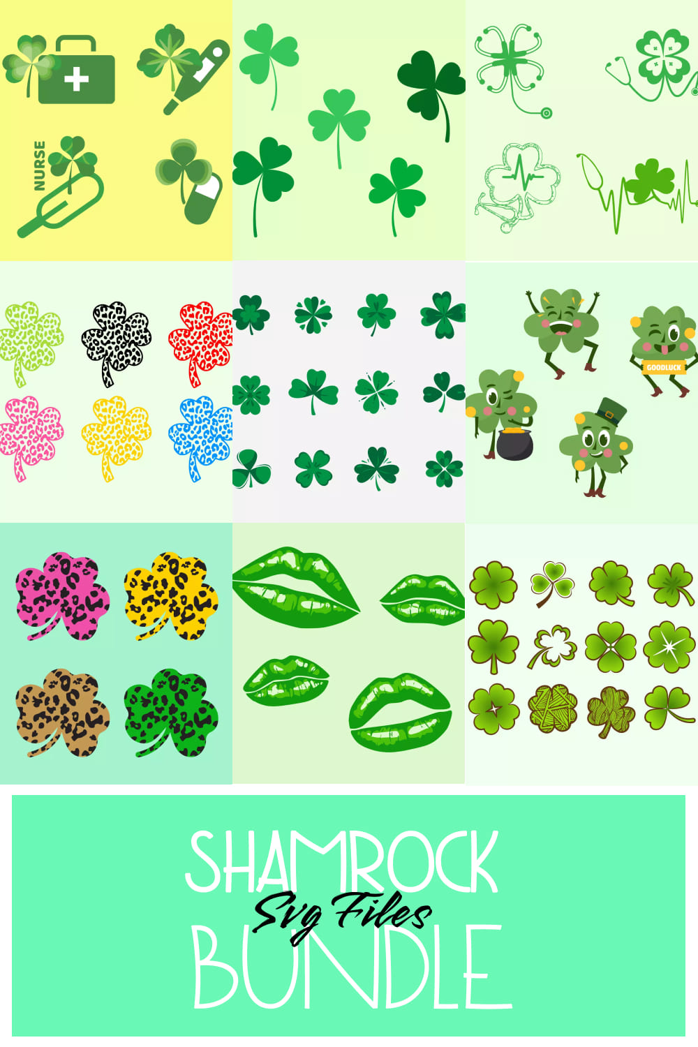 Shamrock SVG Files Bundle - Pinterest.