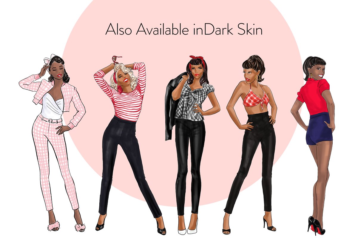 These items are also available in dark skin color.