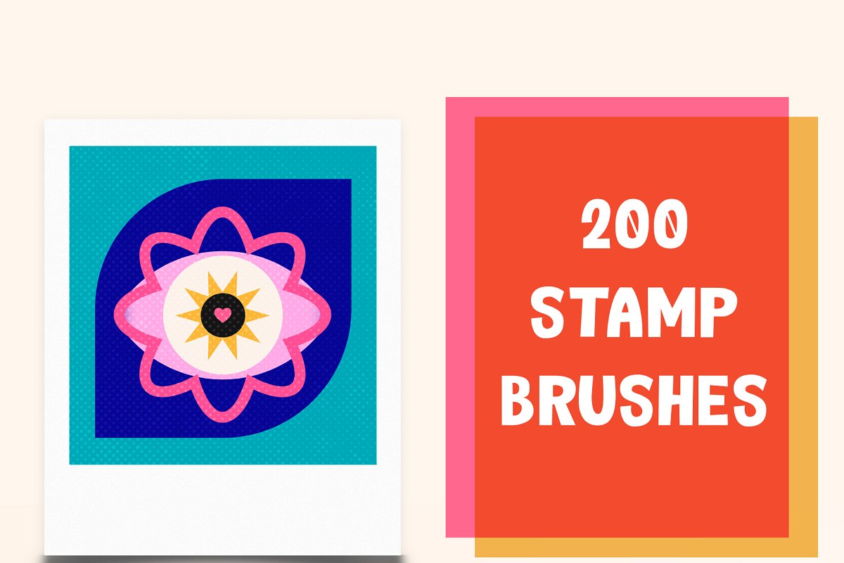 Collection of 200 shape stamps to ease up your workflow.