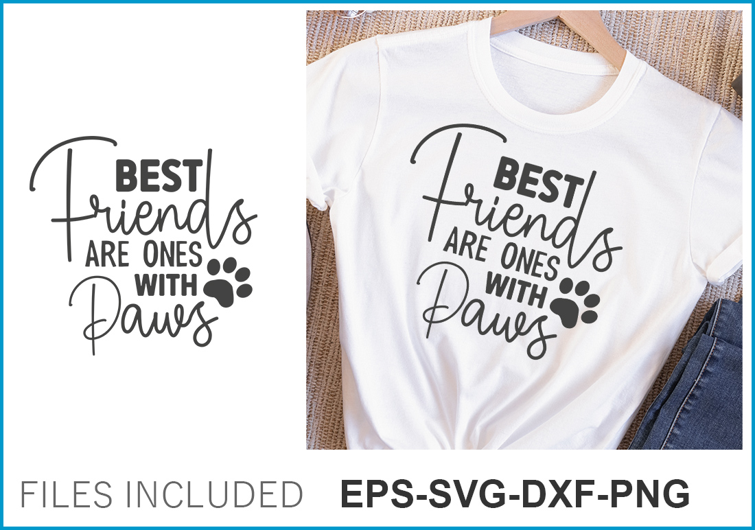Image of a white t-shirt with wonderful prints on the theme of love for dogs.