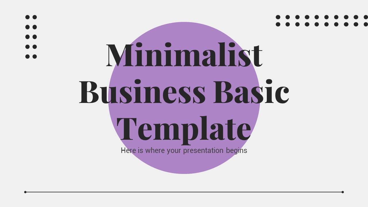 Cover slide if Minimalist Business PowerPoint Template.