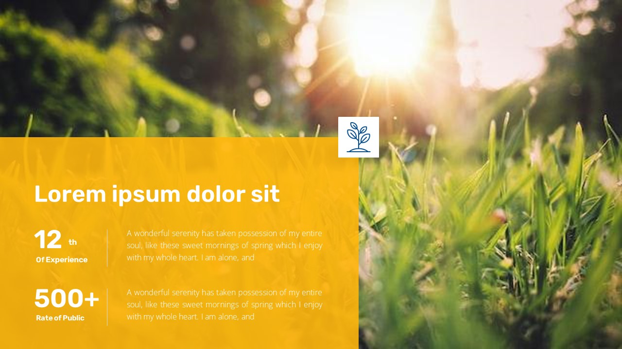 Image of a colorful presentation slide on the theme of spring.