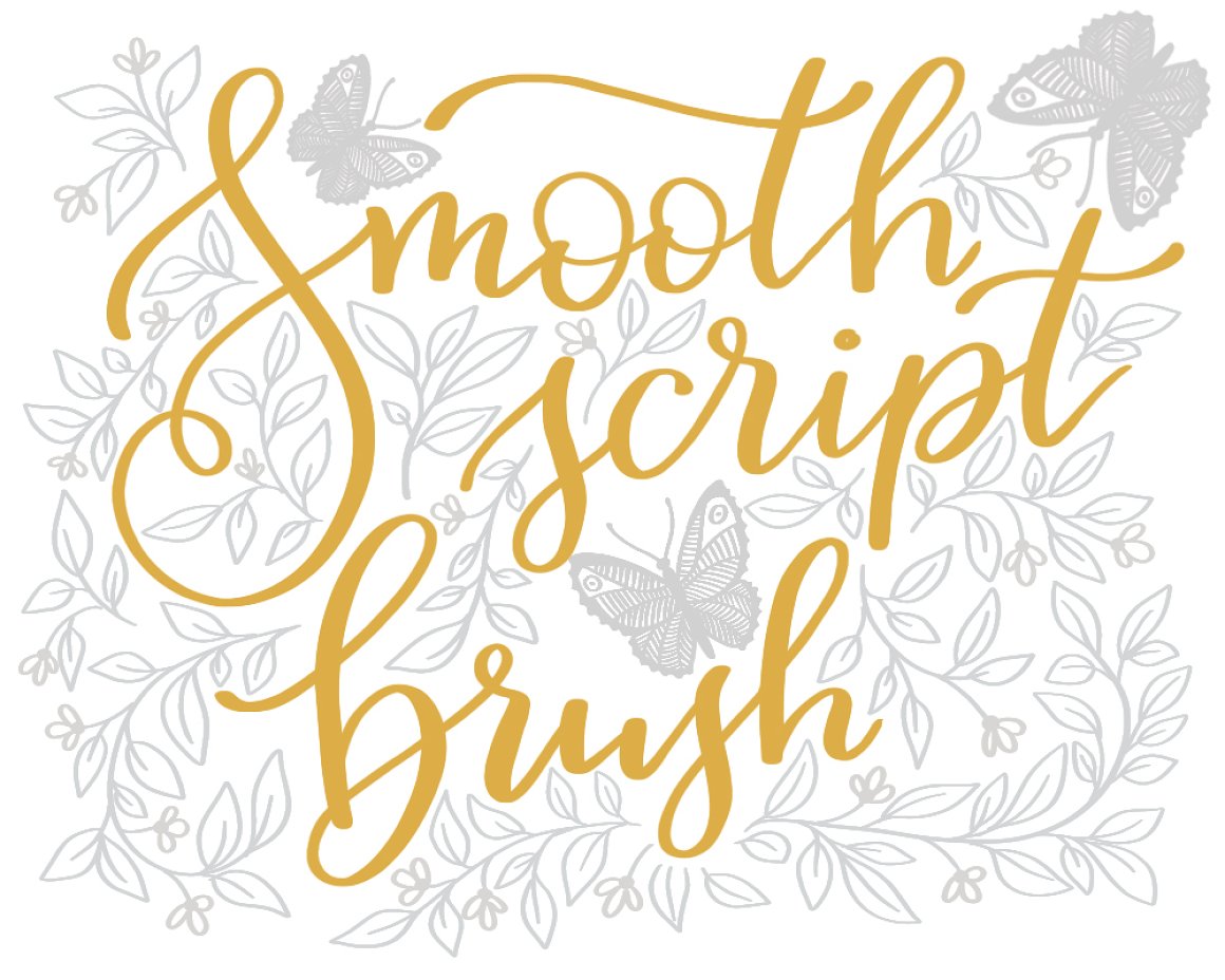 GOld script font with the outline ornament.