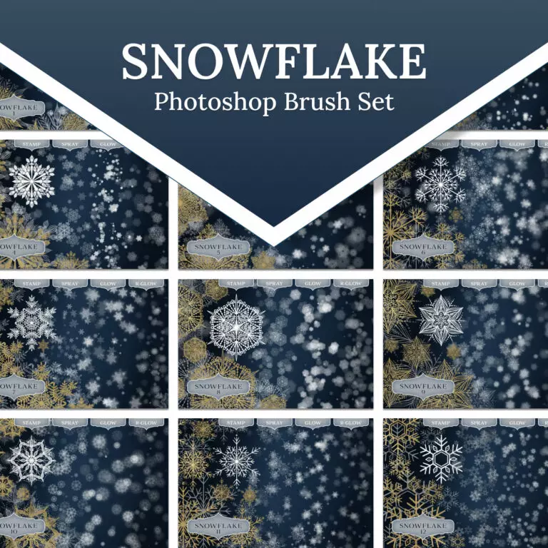 Snowflake Brush Set MasterBundles