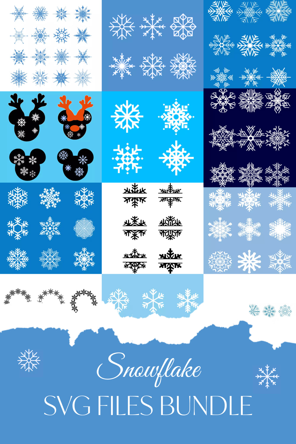 snowflake svg files bundle pinterest 930