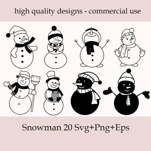 Cover image of Snowman SVG Bundle.