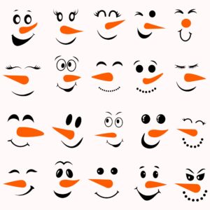 Snowman Face SVG – MasterBundles