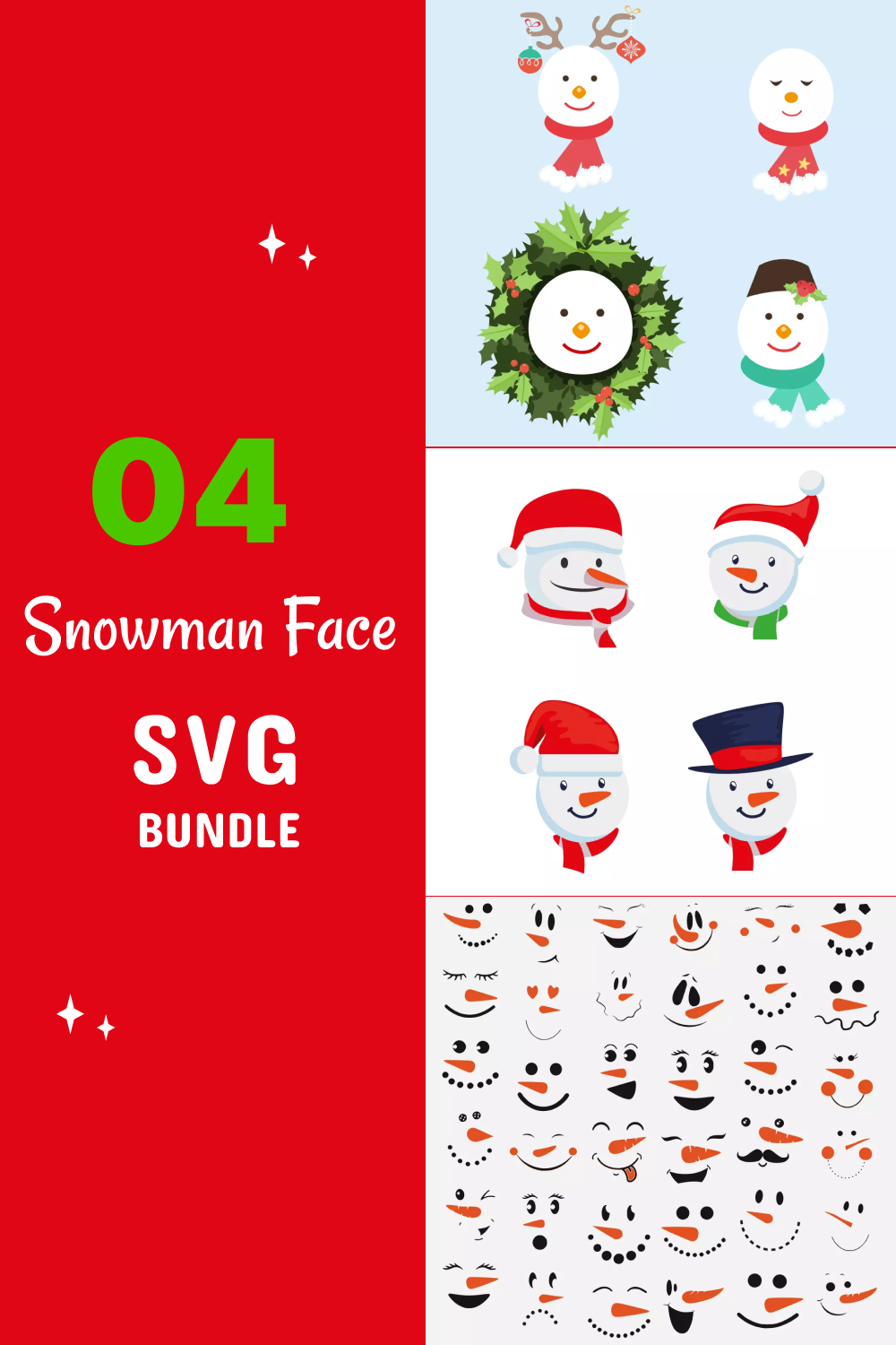 snowman face svg files bundle pinterest 974