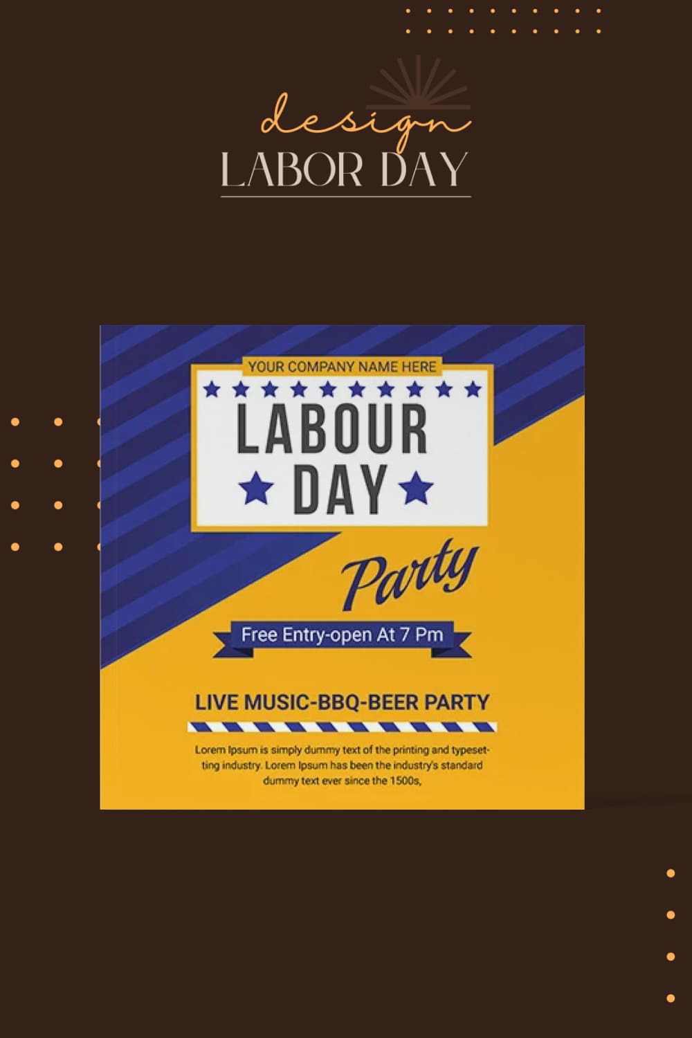 Social Media Web Banner Design Labor Day - Pinterest.