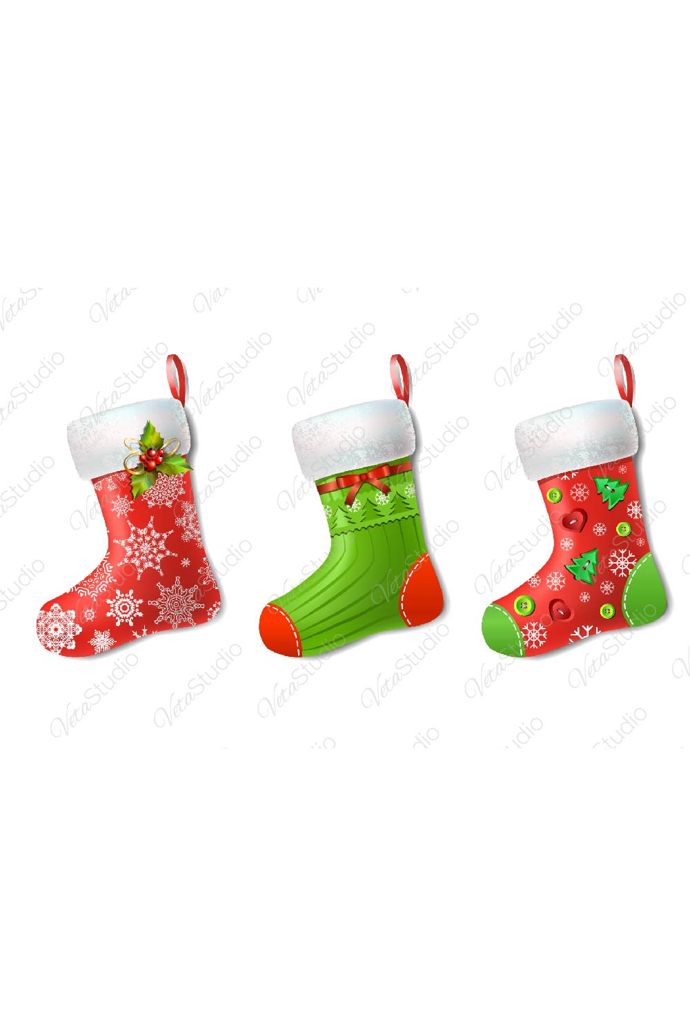 Christmas Socks Set Design pinterest image.
