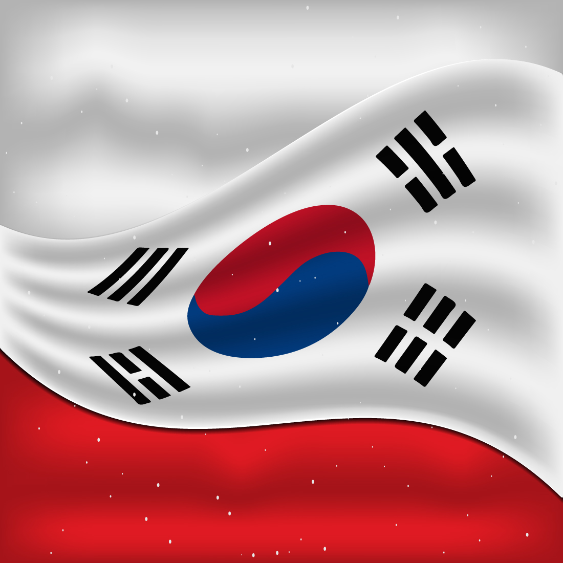 Elegant image of South Korea flag.