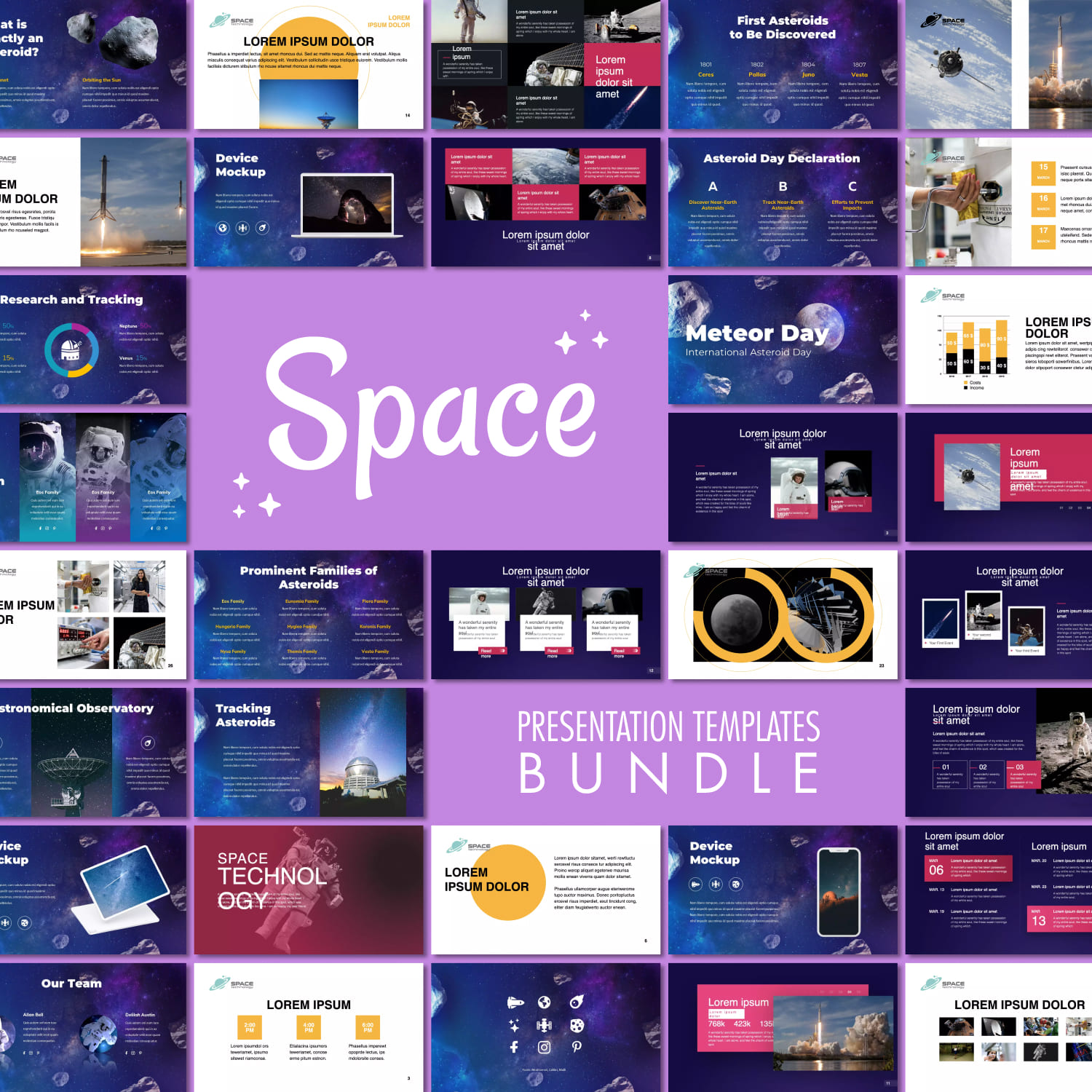 Space Presentation Templates Bundle - main image preview.