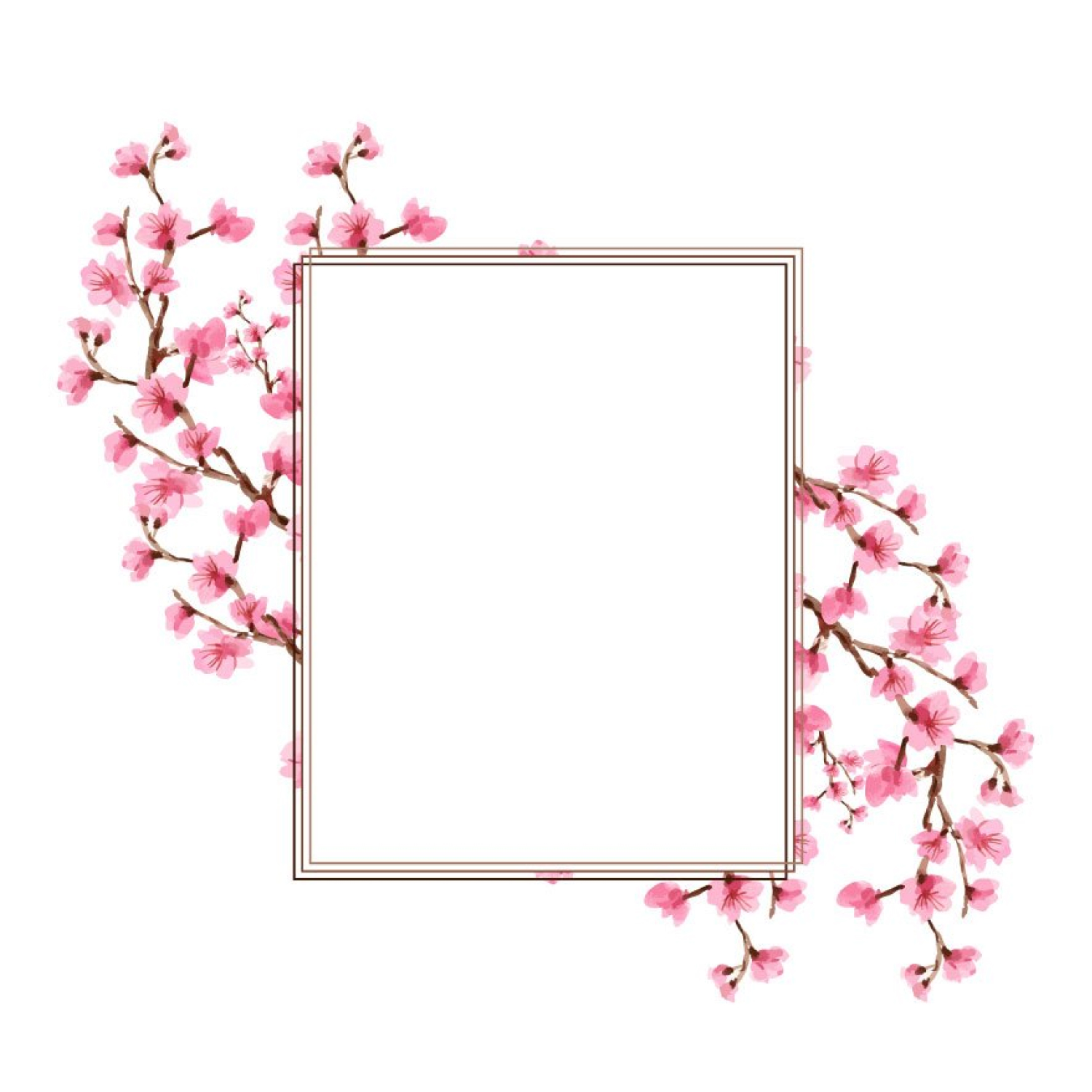 Spring Floral Photo Frame Vector cover.