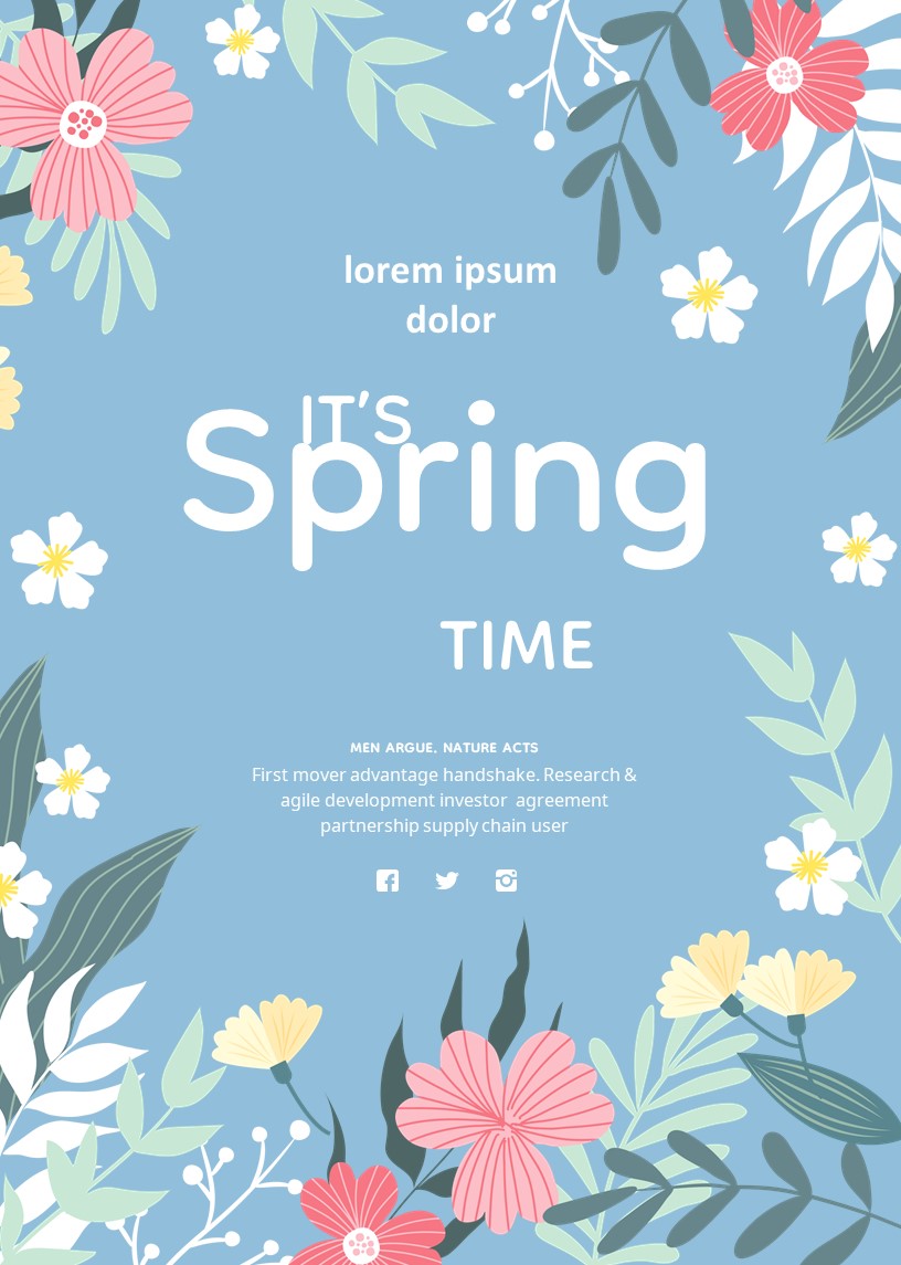 An image of a gorgeous presentation slide on the theme of spring.
