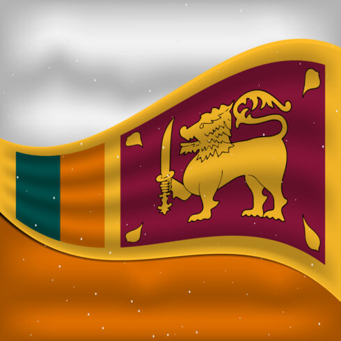 Exquisite image of the flag of Sri Lanka.