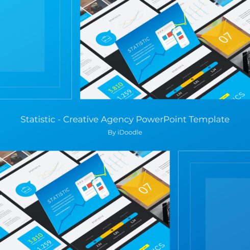 Statistic Creative Agency PowerPoint Template - main image preview.