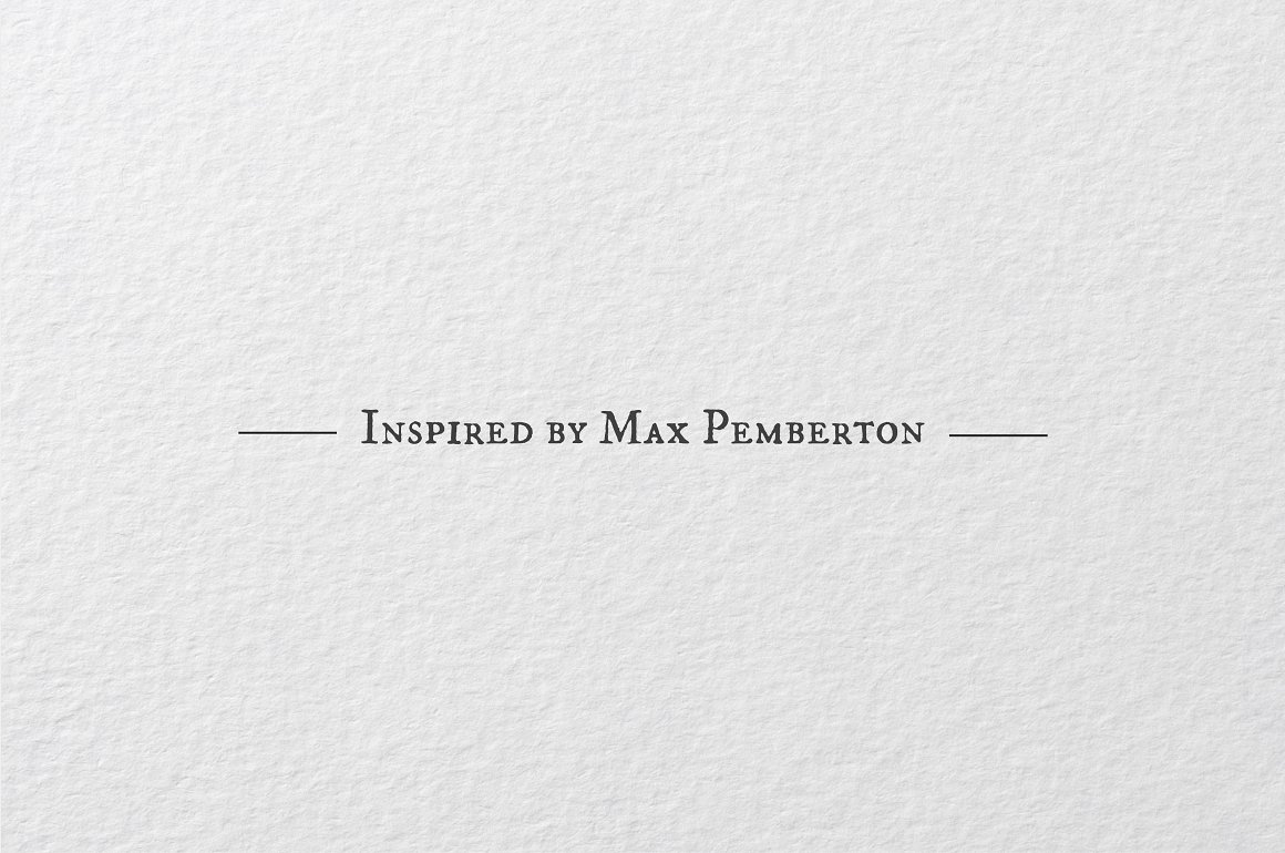 Black lettering "Inspired by Max Pemberton" on a gray background.