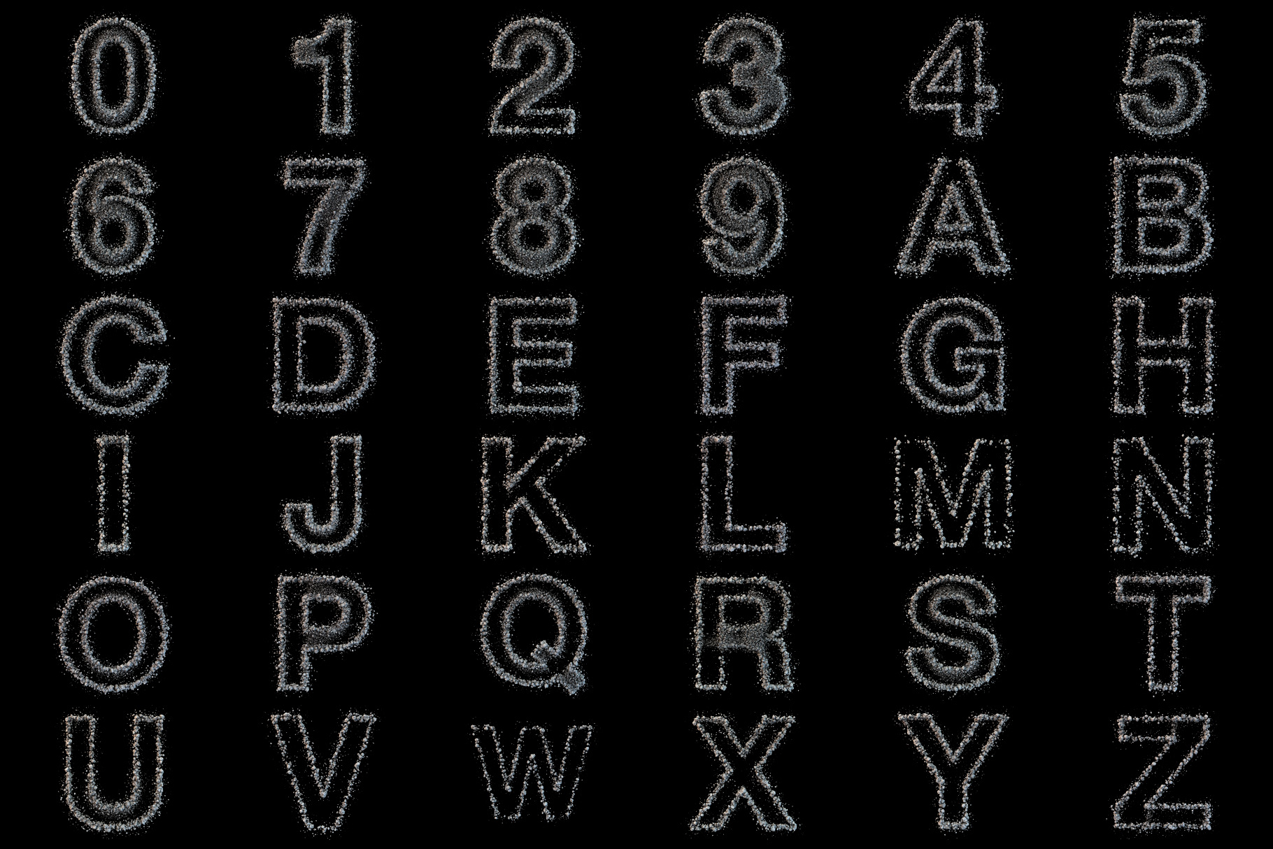Stone Font Numbers and Letters Design facebook image.