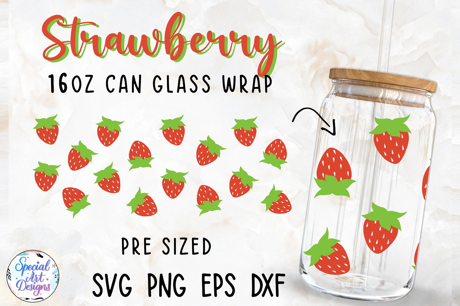 Nice strawberries prints for the glasses.