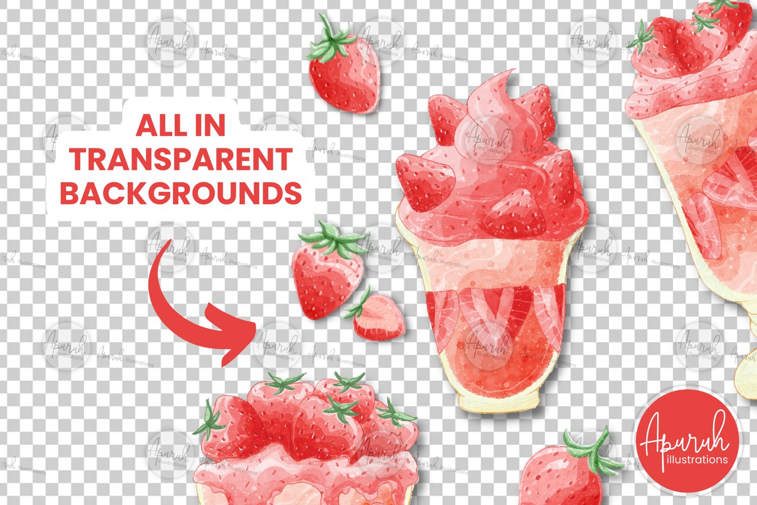 All elements are in transparent background.
