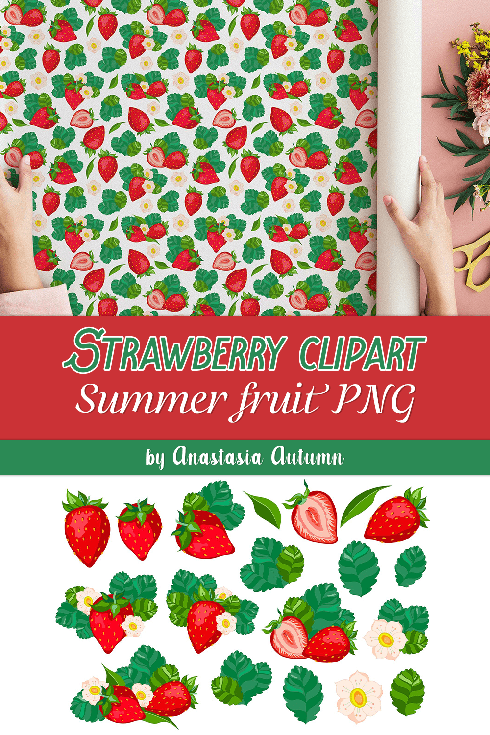 Strawberry Vector Collection - Pinterest.