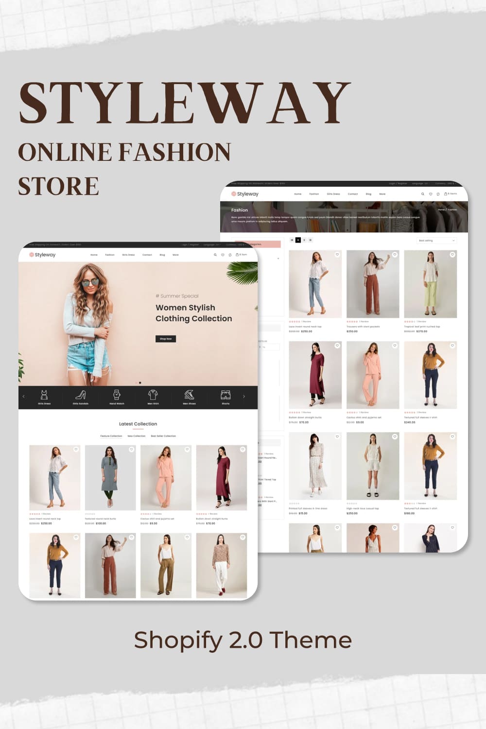 Styleway Online Fashion Store Shopify 2.0 Theme - Pinterest.