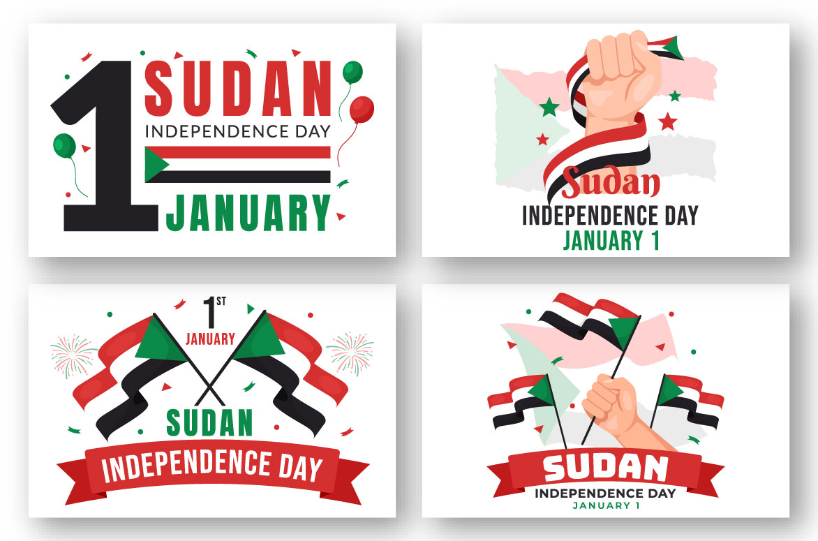 Sudan Independence Day Illustration preview image.