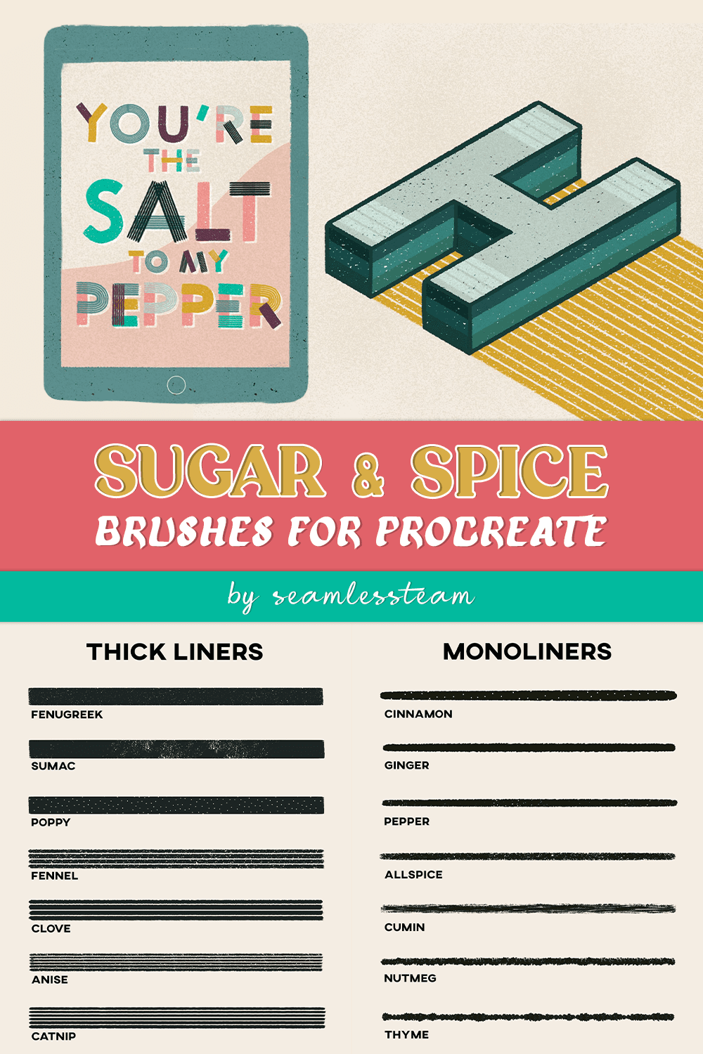 Sugar & Spice Brushes For Procreate - Pinterest.
