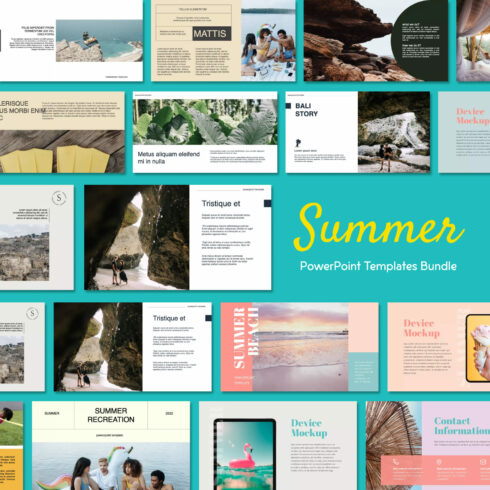 Summer PowerPoint Templates Bundle.