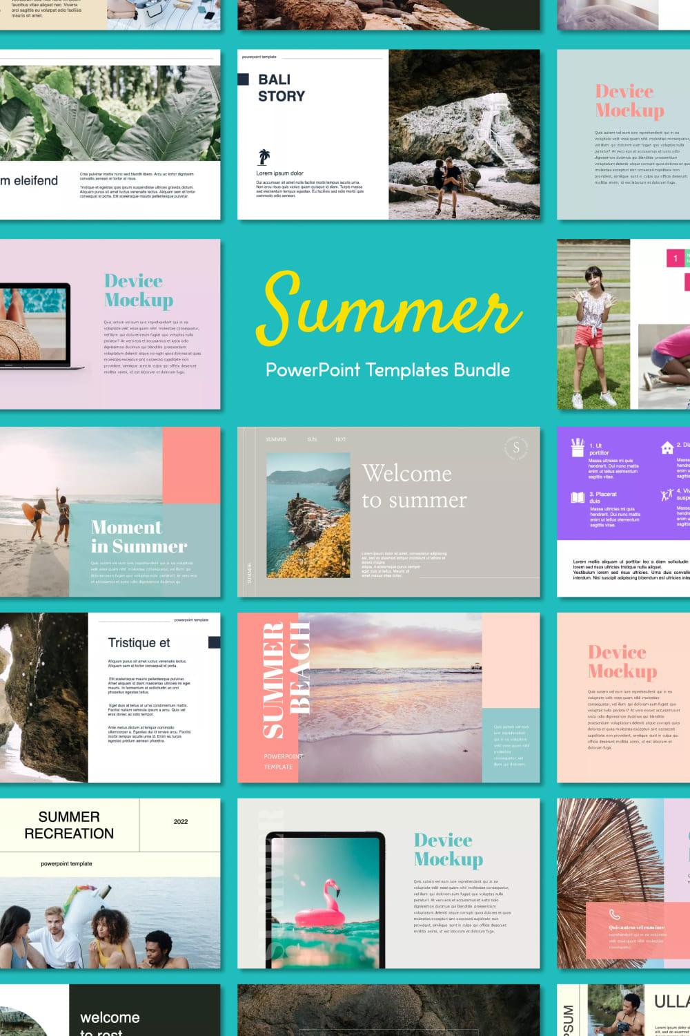 Summer PowerPoint Templates Bundle - Pinterest.