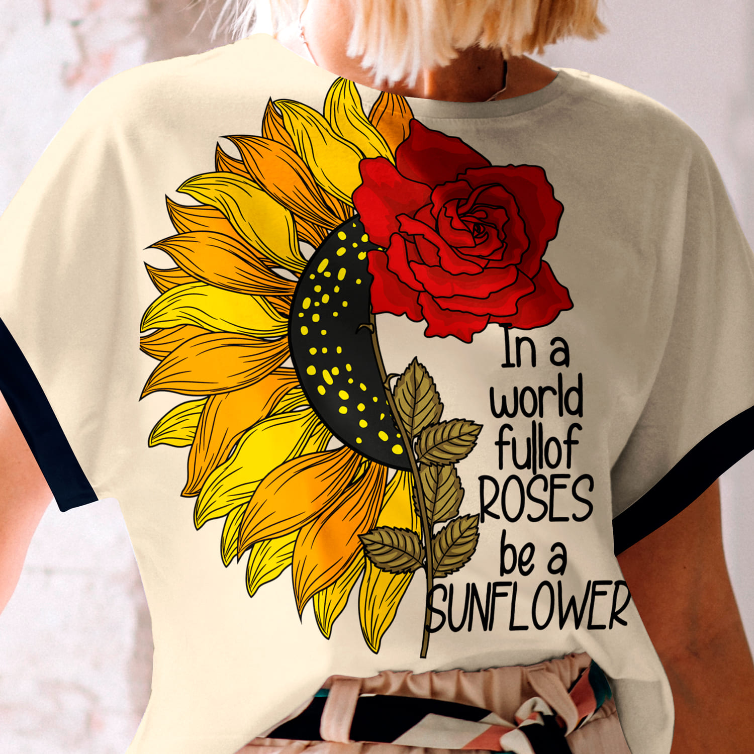 Sunflower And Rose Svg Cover.