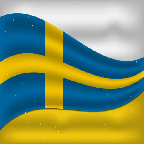 Colorful image of the flag of Sweden.