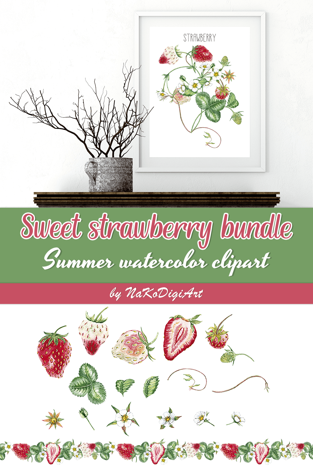 Sweet Strawberry Bundle - pinterest image preview.