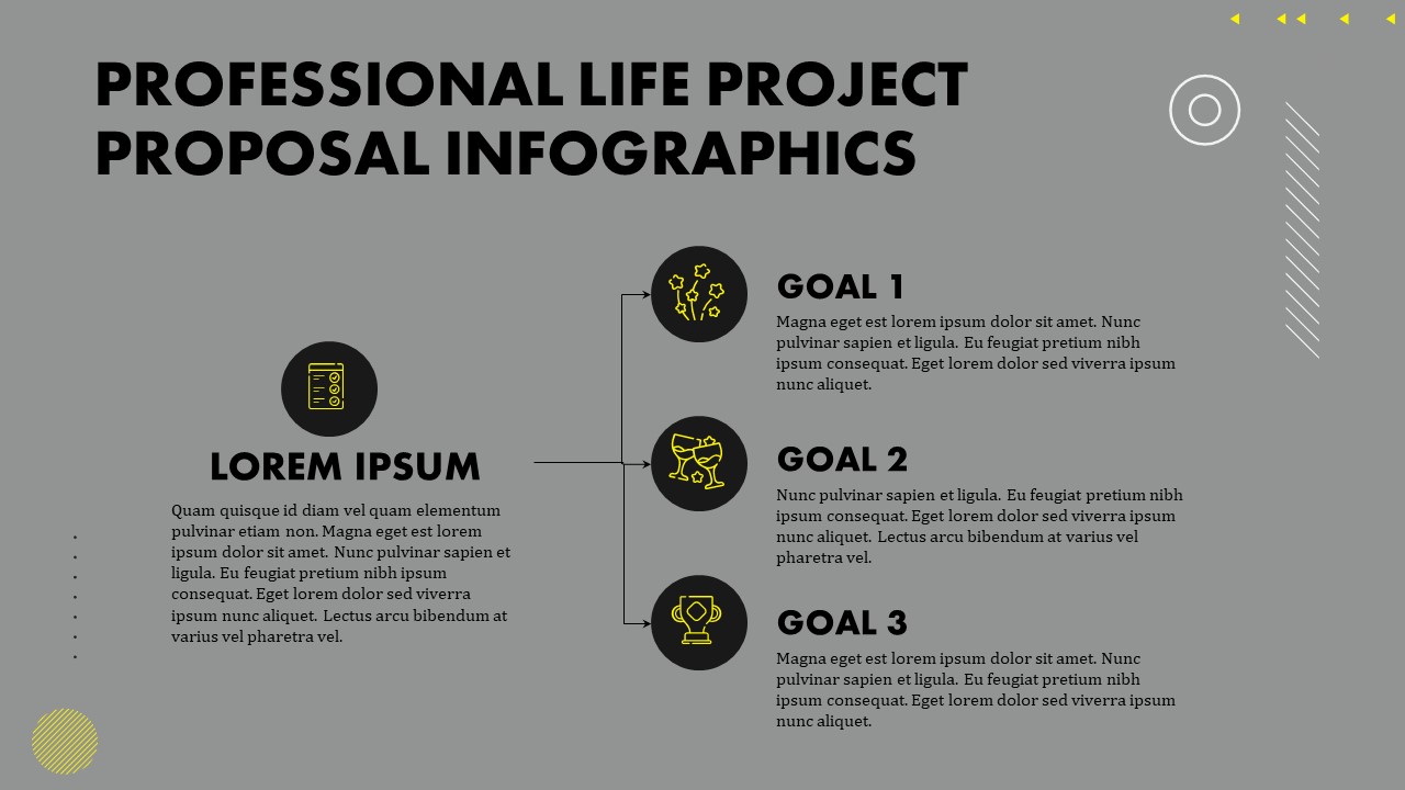 This is a professional life project with proposal infographics.