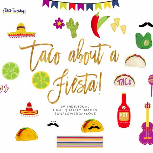 Taco About Fiesta Clipart 