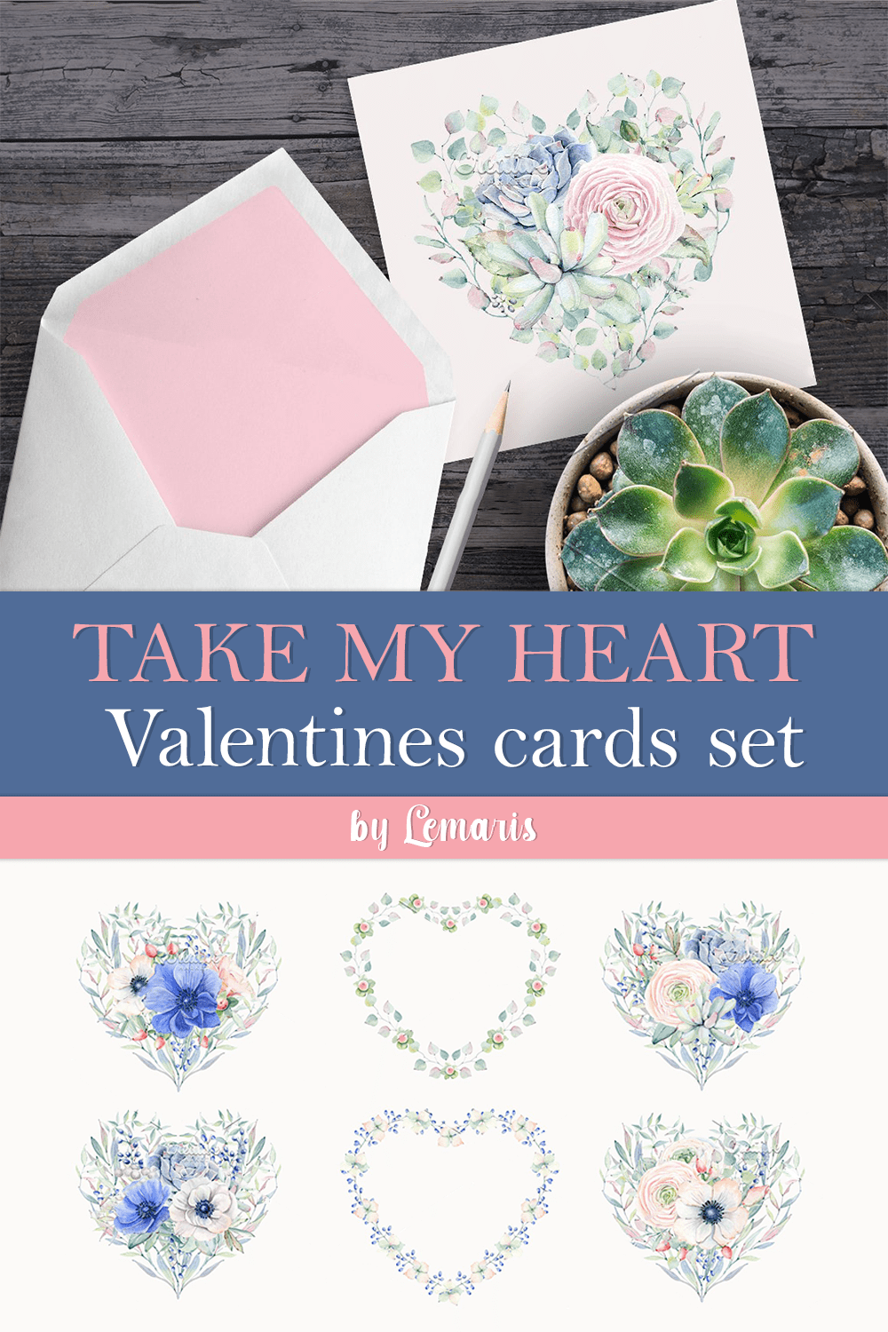 take my heart valentines cards set pinterest 315