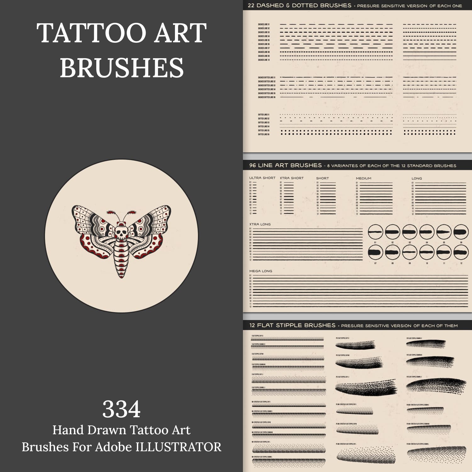 200+ Dazzling Free Photoshop Tattoo Brushes - GraphicsBeam
