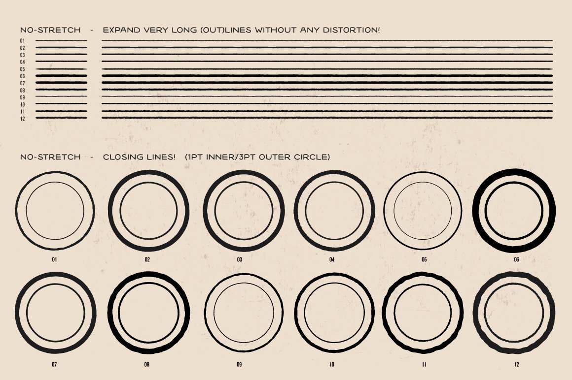 Lines and rounds for your tattoo compositions.
