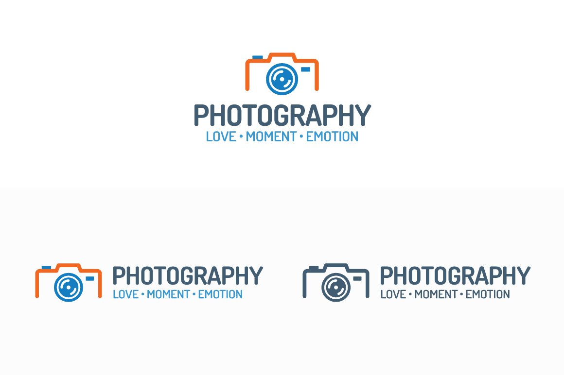 Three options of the minimalistic logo.