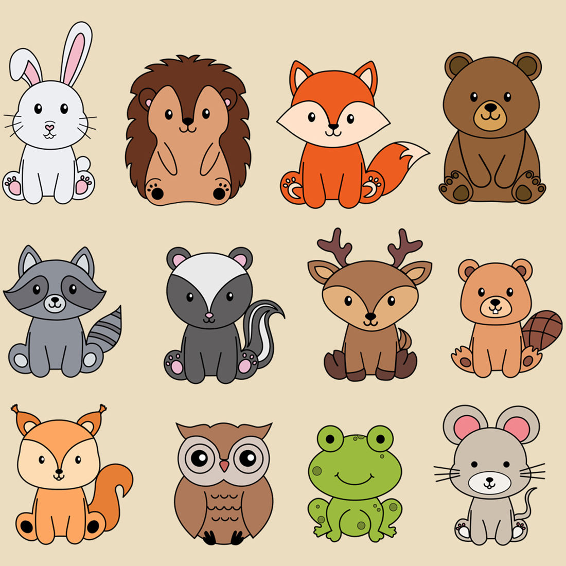 Forest Animals SVG Clipart cover image.