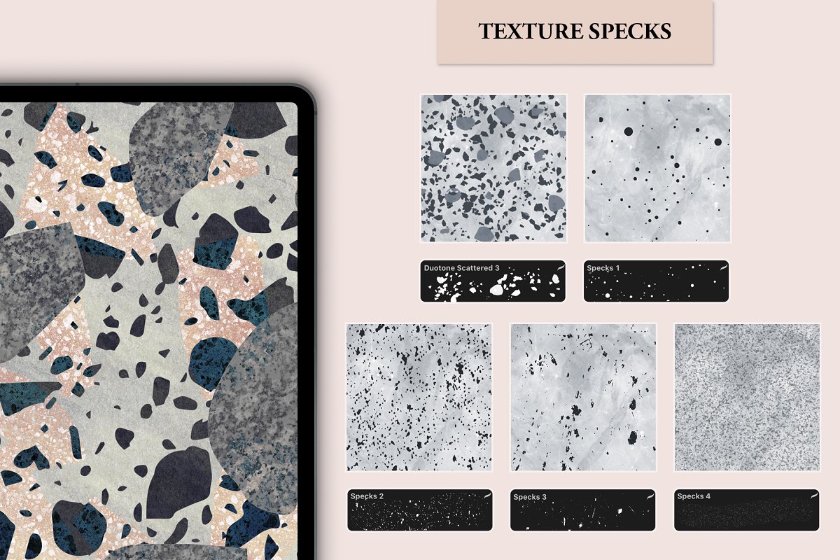 There are a lot of different texture specks.