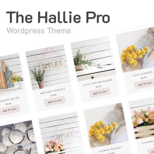 The Hallie Pro Wordpress Theme.